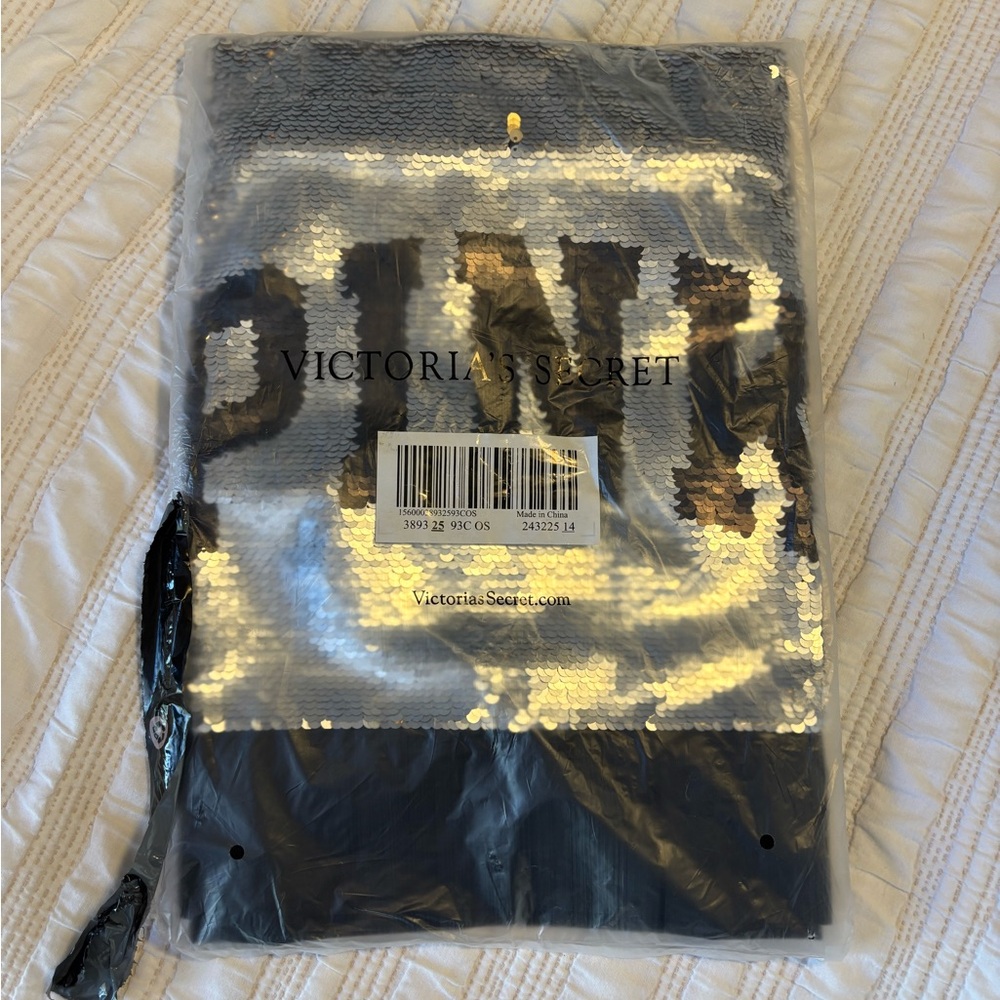 NWT Victoria's Secret PINK Sequin Tote Bag